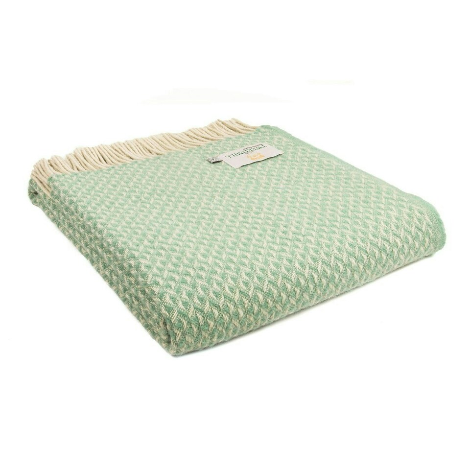 image 1 of Lifestyle Diamond Throw/Blanket - Sea Green
