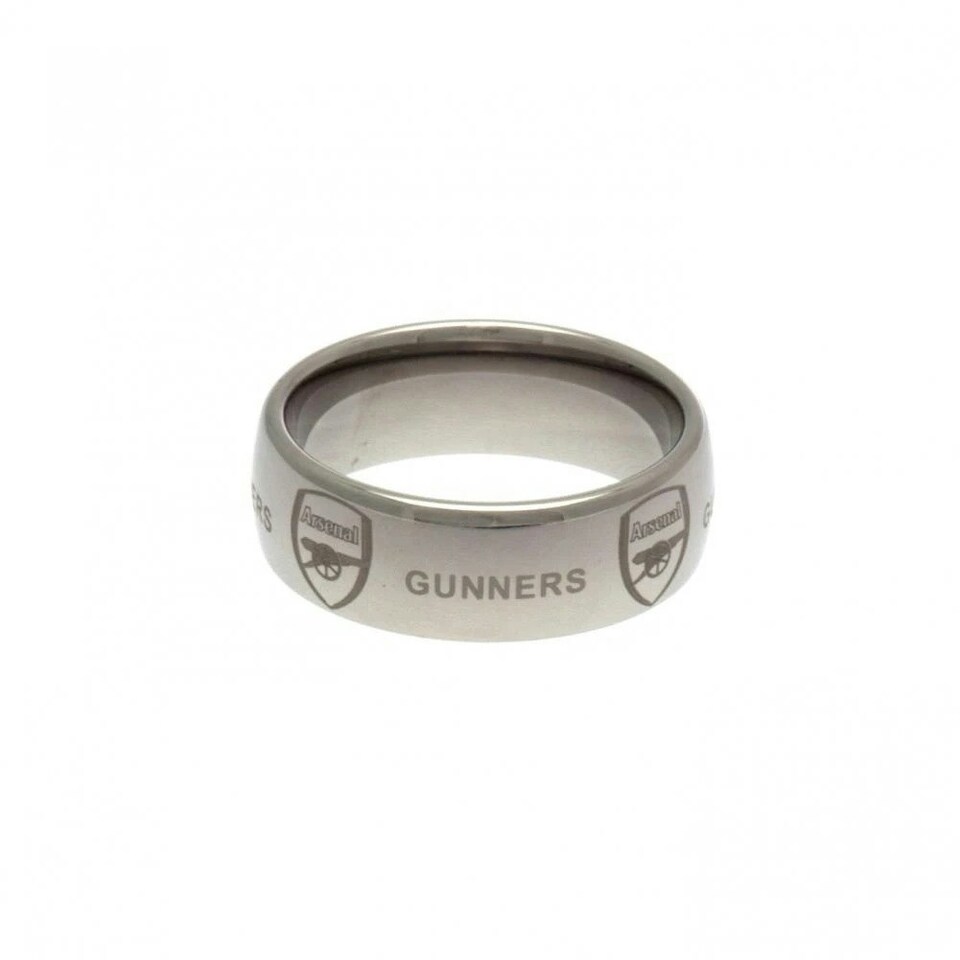 image 1 of Arsenal FC Super Titanium Ring - Silver - M