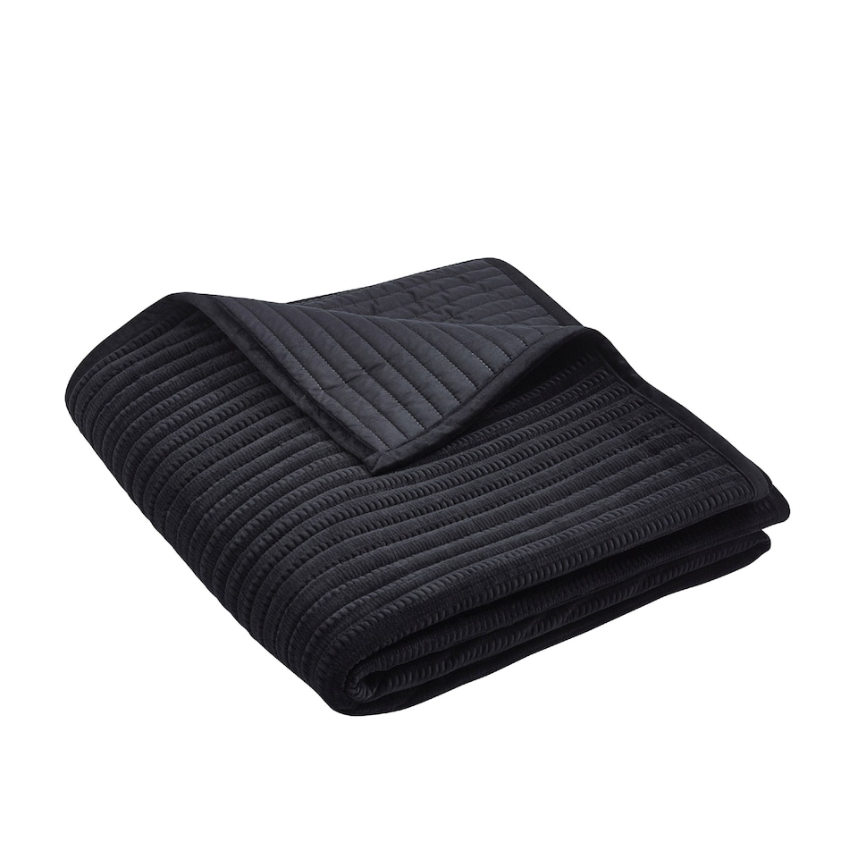 image 1 of Catherine Lansfield Velvet Pinsonic Quilted Bedspread