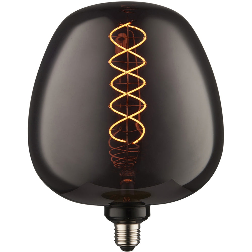 Loops 4W E27 Filament Lamp - Decorative Smoked Tinted Glass Light Bulb - Warm White