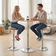 image 7 of HOMCOM Bar Stools Set of 2, Height Adjustable Breakfast Bar Chairs | Brown | Brown | 38.5 x 38.5 x 62-84 cm