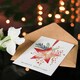 image 4 of Seasons Greetings Hanging Red Star Bauble Blank For Him Or Her Art Xmas Festive Christmas Card