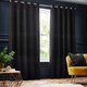 image 1 of Paoletti Galaxy Chenille Black Eyelet Curtains 168 x 137cm Multi