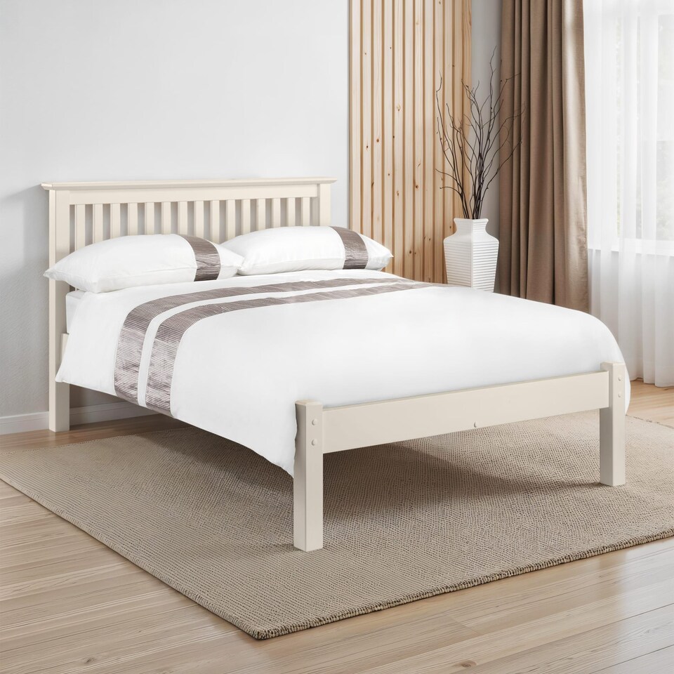image 1 of Juniper White Low Footend Bed -  King (150cm)