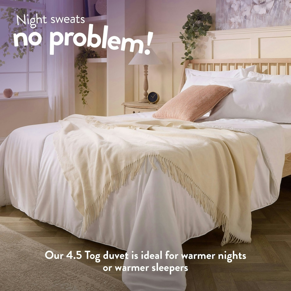 image 1 of Slumberdown 4.5 Tog Lightweight Duvet, Hypoallergenic Quilt, Made in the UK, King