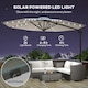 image 3 of Outsunny 3(m) Cantilever Parasol Patio Sun Umbrella w/ Base Solar Lights Grey