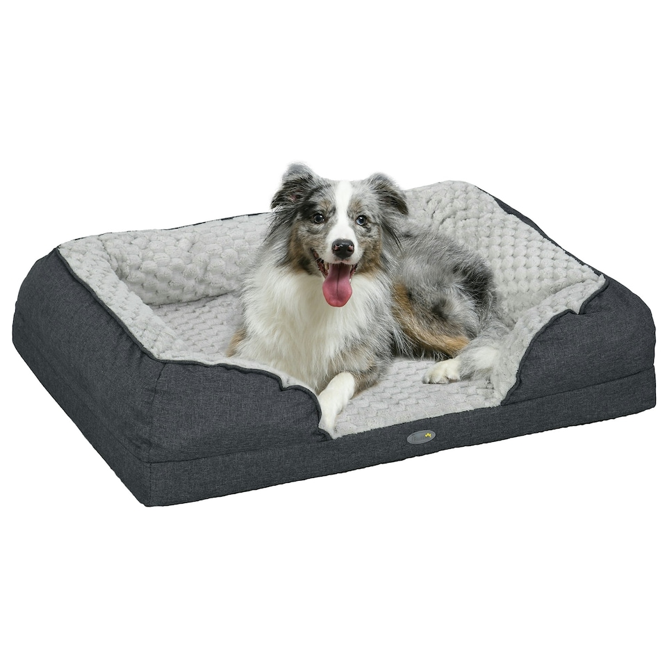 image 1 of PawHut Dog Bed Calming Pet Bed Dog Mattress for Medium Dogs - Charcoal Grey