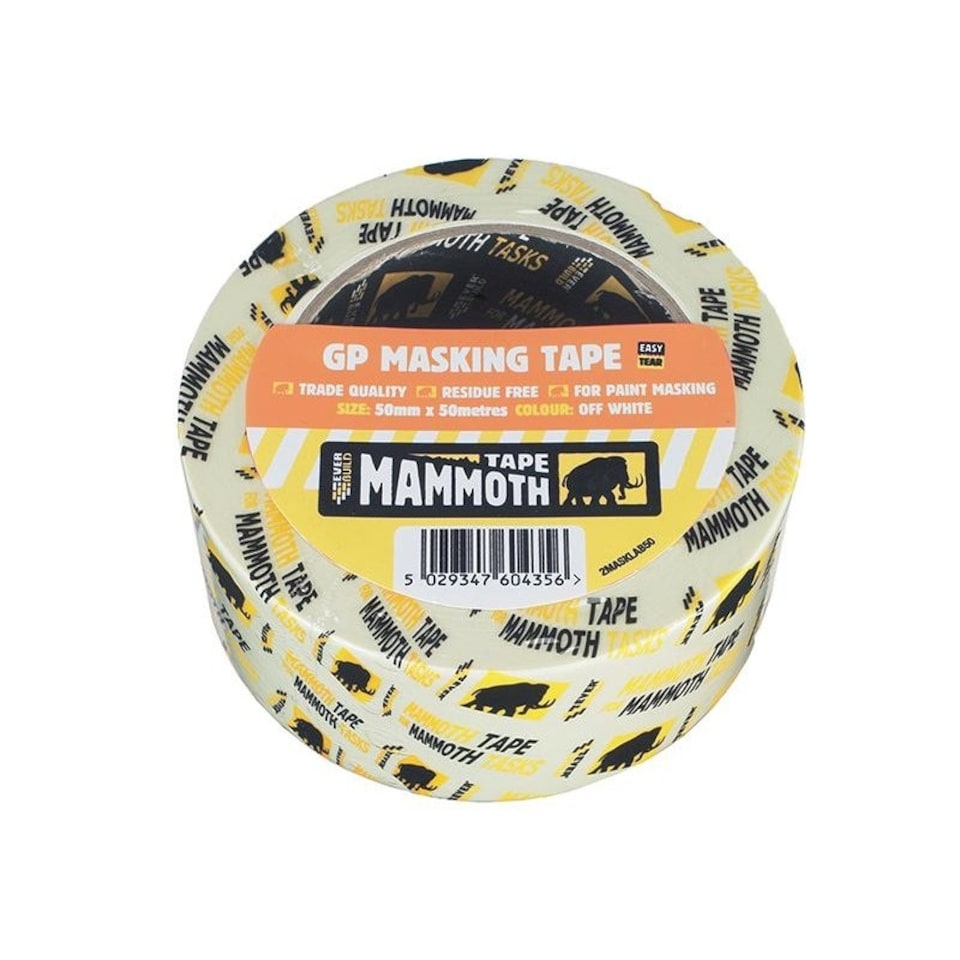 Everbuild Sika Mammoth Retail/labelled Masking Tape - Multi Colour - 38mm x 50m
