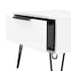 image 6 of Osaka 1 Drawer Bedside Table in White Matt (Ready Assembled) | White | White Matt