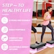 image 3 of Aerobic Stepper Yoga Step Board Gym Fitness Exercise Cardio Adjustable Blocks Pink