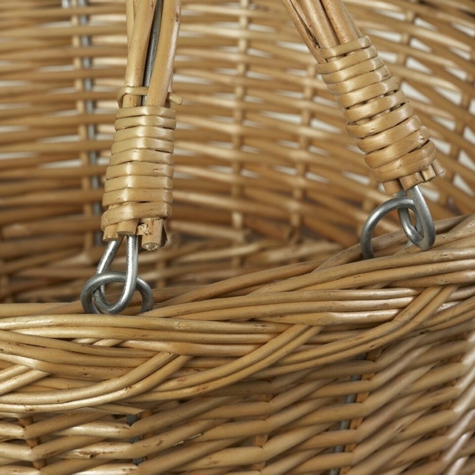 image 1 of Shopping Basket Small Swing Handle Shopper | Brown | Brown | L