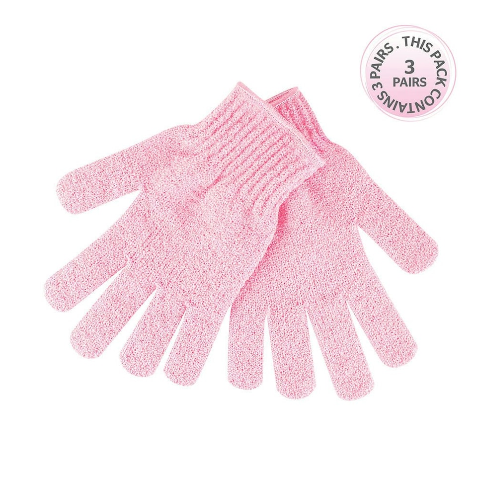 image 1 of Brushworks Exfoliating Gloves - 3 Pack