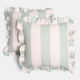 image 1 of OHS 2 x Stripe Garden Cushion Covers Outdoor Water Resistant | Multi | Sage/Cream