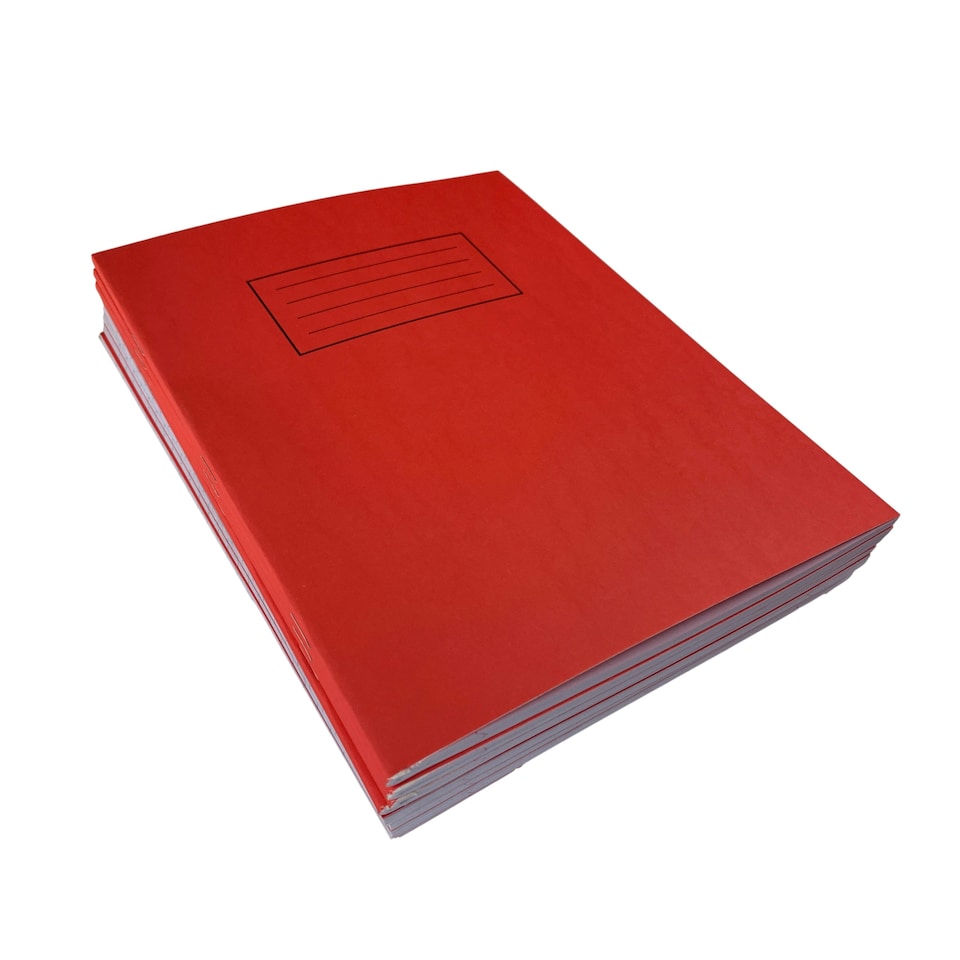 image 1 of Janrax 9x7" Red 80 Pages Feint and Ruled Exercise Book