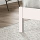 image 2 of 4ft6 Double White,Solid Wood Wooden Bed Frame Bedstead with Oak finish top rail