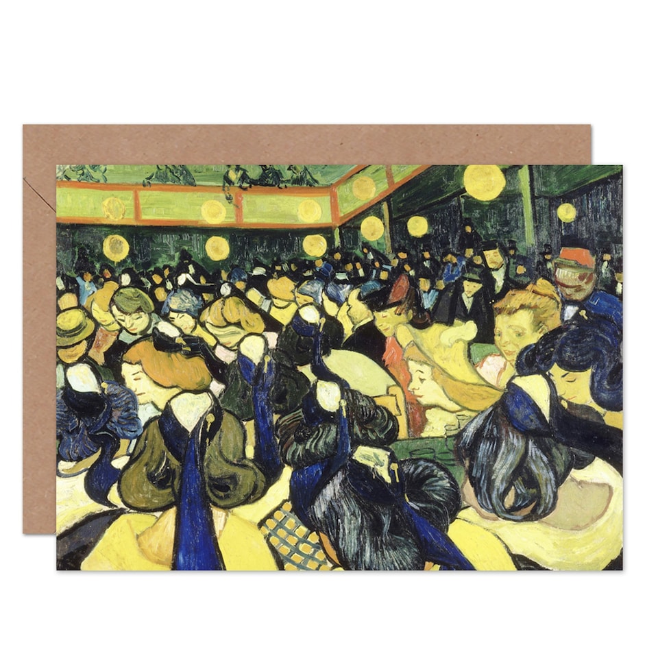 image 1 of Vincent Van Gogh Dance Hall Arles Blank Art Card