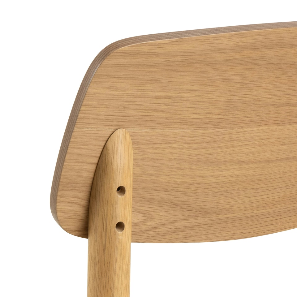 image 1 of Barlow Dining Chair in Matt Oak Set of 2