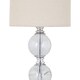 image 3 of First Choice Lighting Set of 2 Chrome Two Ball Table Lamps with Natural Linen Shades Chrome | Brown