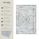 image 2 of Washable Rug Aliya - different sizes, oriental pattern, non-slip underside, non-allergenic short pile Grey | 230 x 160 cm