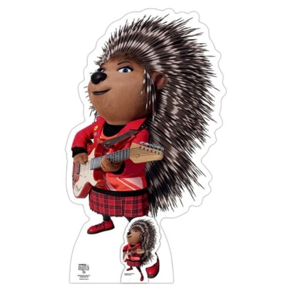 Ash the Porcupine Sing 2 Star Mini Cardboard Cutout 83cm