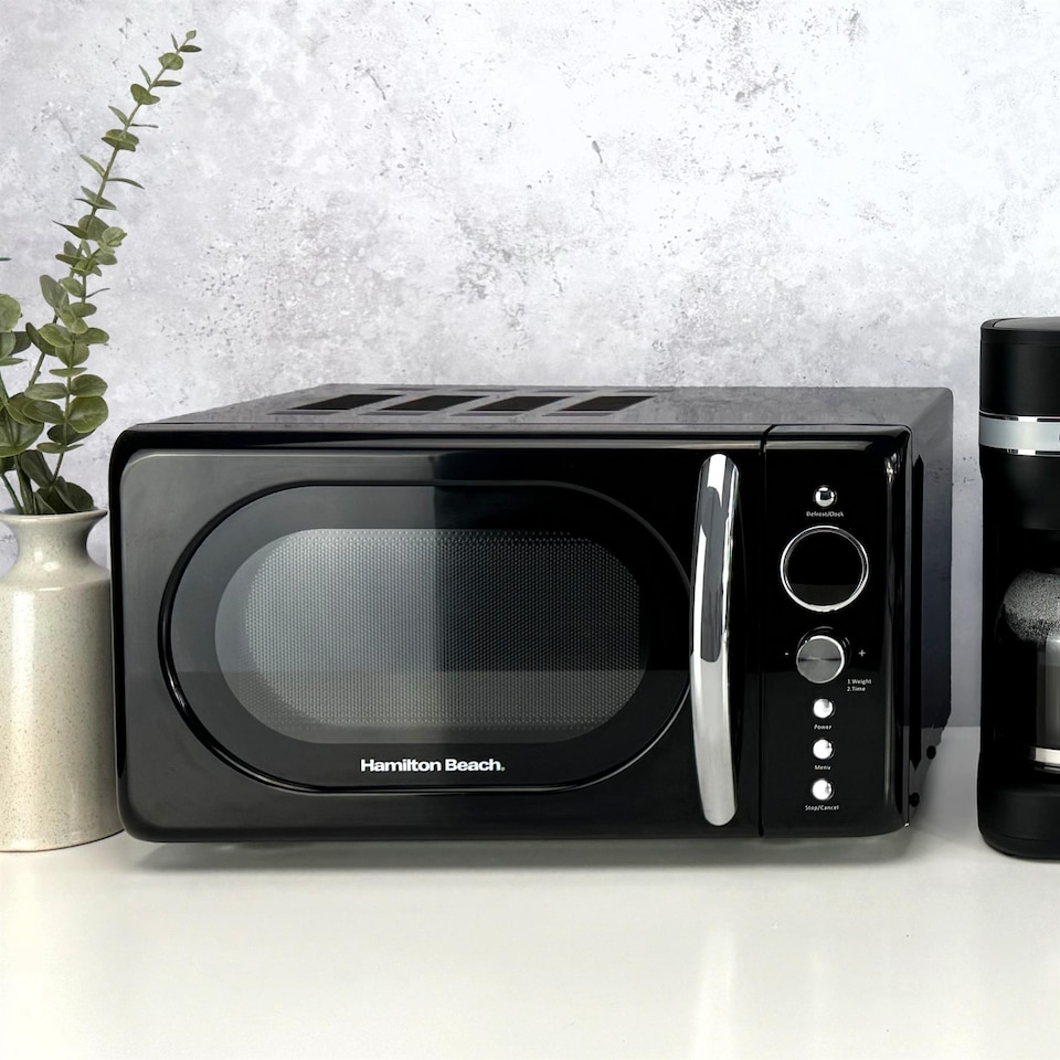 image 1 of Hamilton Beach 20L Retro Black Microwave