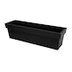 image 1 of Primrose Zinc Edge Trough Outdoor Garden Planter in Black Small 40cm