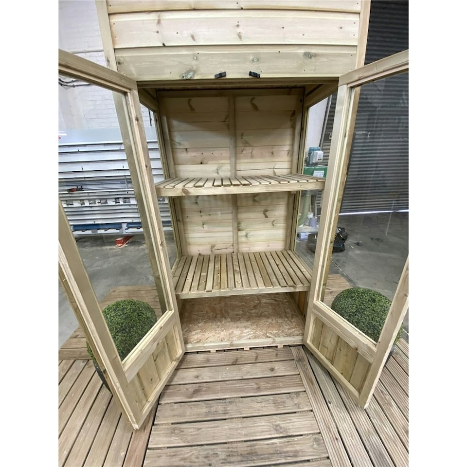 image 1 of 7 X 2 Pressure Treated Tongue And Groove Pent Mini Greenhouse (7' x 2' / 7ft x 2ft) (7x2)
