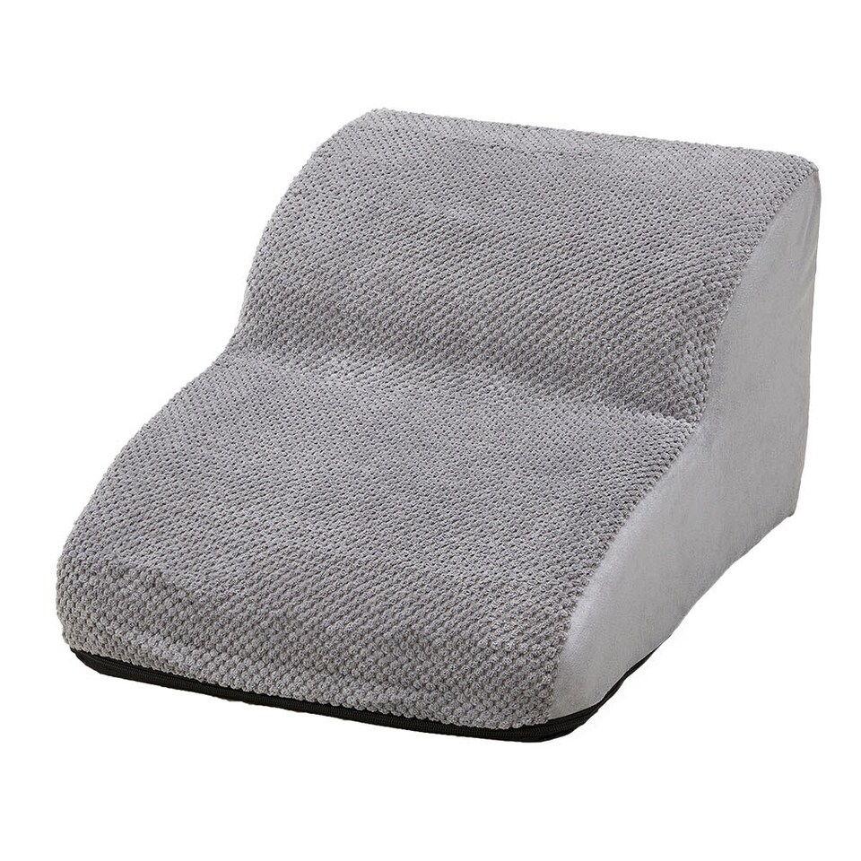 image 1 of Living and Home Non-Slip Pet Steps with Removable Washable Cover for Cats & Dogs | Grey | Grey | 1