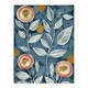 image 3 of Folk Art Flower Line Patterns Pink Bedroom Black Framed Wall Art Print A4