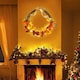 image 5 of Living and Home Artificial Maple Leaves Halloween Pumpkin Garland with Bell