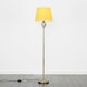 image 3 of ValueLights Memphis Antique Brass Barley Twist Floor Lamp with Mustard Tapered Light Shade - with LED GLS Bulb in Warm White