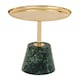 image 2 of Avola Gold Side Table Green Marble Effect Base Green