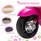 image 7 of AIYAPLAY Vespa Licensed 12V Kids Electric Motorbike, Kids Ride on Motorcycle with Music, Head Light, MP3, FM Radio, Two Training Wheels, for 3-6 Years - Pink