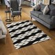 image 2 of Geometric Rope Pattern (Rug) Black | Large: 140x200cm