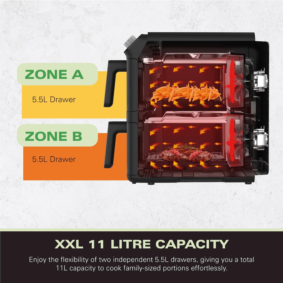 image 1 of Hamilton Beach XXL Dual Stack 11L Air Fryer