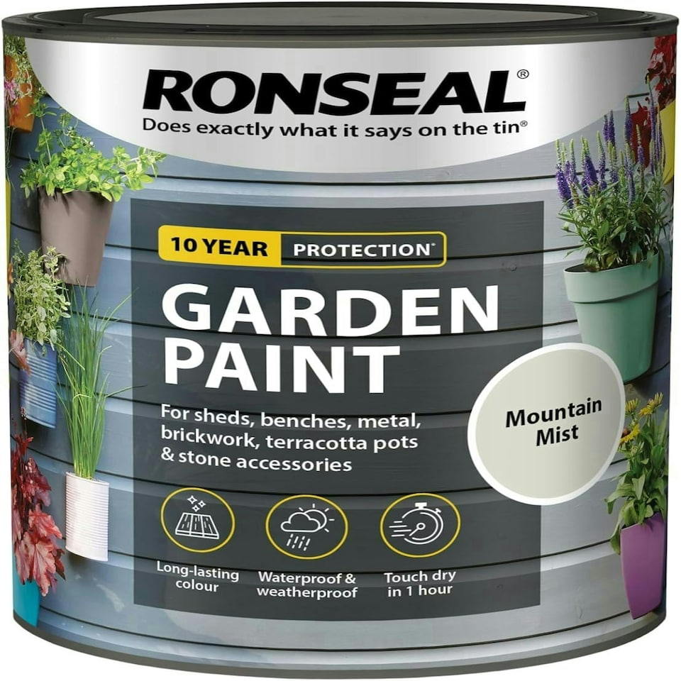image 1 of Ronseal Garden Paint 750ml Mountain Mist
