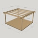 image 5 of Double Premium Pergola and Decking Kit - Wood - L300 x W300 cm - Rustic Brown
