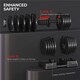image 4 of Yaheetech 2-40KGS 2-in-1 Dumbbell Weight Set Black