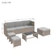 image 4 of 4-6 Seater Rattan Garden Furniture Seating Group with Table & Stool