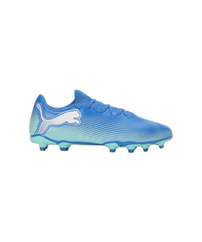 image 1 of Puma Unisex Adults Future 7 Play Fg/Ag Soccer Shoe, Hyperlink Blue-Mint- White, 9 UK