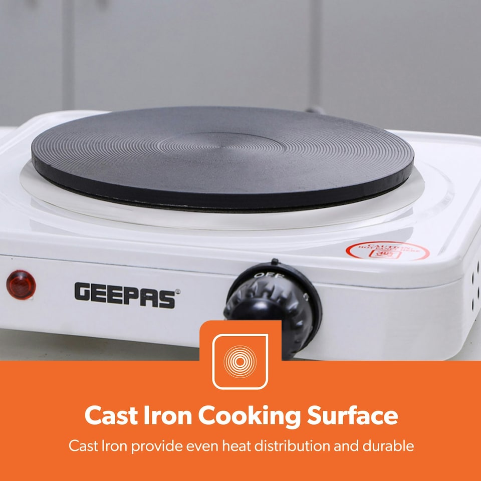 image 1 of GEEPAS 1000W Single Hot Plate Precise Table Top Cooking