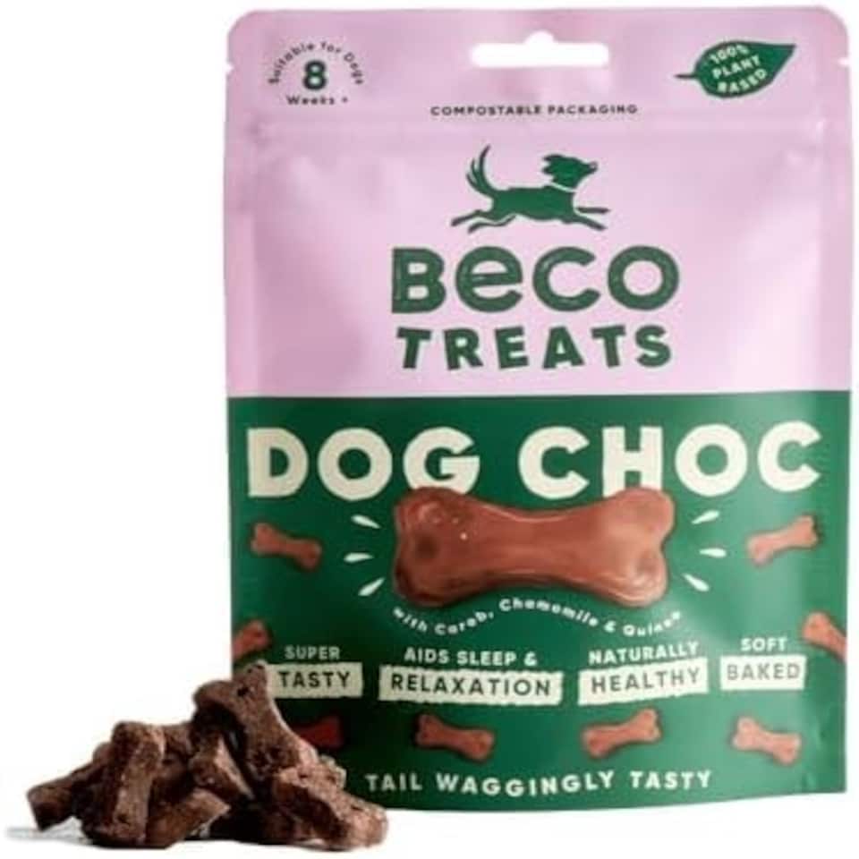 image 1 of Beco Treats Dog Choc with Carob, Chamomile & Quinoa 70g