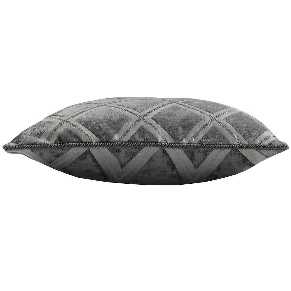 image 1 of Paoletti Chenille Cushion, Graphite, 45 x 45cm