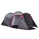 image 1 of Outsunny 3 Man Camping Tent with 2 Rooms Porch Vents Rainfly Weather-Resistant