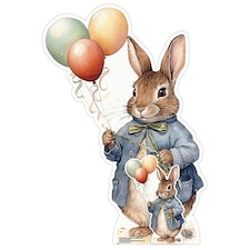 Rabbit with Balloons Star Mini Cardboard Cutout 92cm