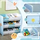image 5 of ZONEKIZ Storage Unit w/ 9 Removable Storage Baskets for Nursery Playroom - Grey Blue