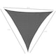 image 3 of Outsunny 5x5m Triangle Sun Shade Sail UV Protection HDPE Canopy w Rings Grey | Grey | 1