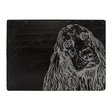 The Just Slate Company Cocker Spaniel Slate Cheese Board