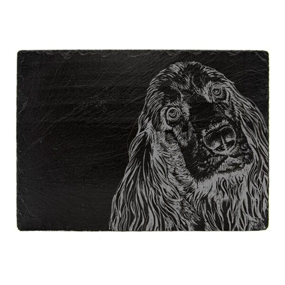 image 1 of The Just Slate Company Cocker Spaniel Slate Cheese Board