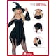 image 6 of Short Black Witch Dress Fancy Dress Costume Ladies Extra Small - UK 4-6 | Black | 4